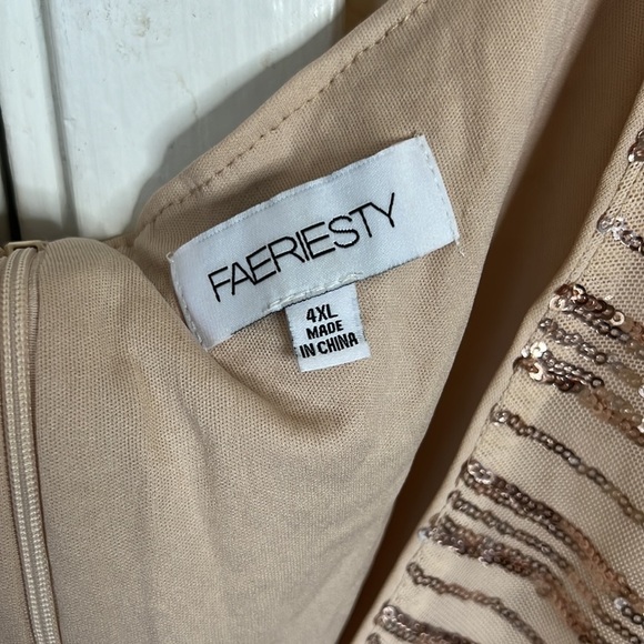 Faeriesty V-Neck Long Sleeve Sequin Cocktail Evening Holiday Dress Size 4XL - Picture 14 of 15